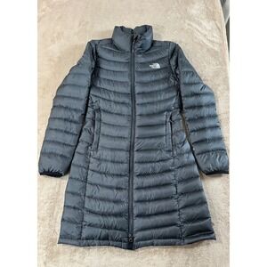 The North Face 700-fill Pertex Down Long Puffer Coat Women's Size S Gray EUC